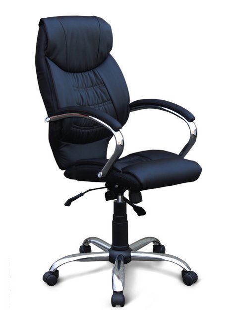 Крісло офісне YOUNG (Elite LUX ARM) металеве, шкіра, підлокітники, 555мм/1215мм